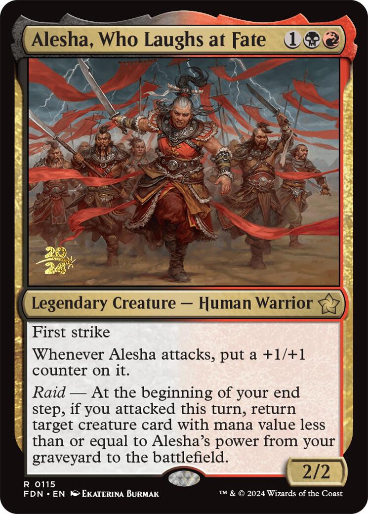 Alesha, Who Laughs at Fate [Foundations Prerelease Promos] | Magic Magpie