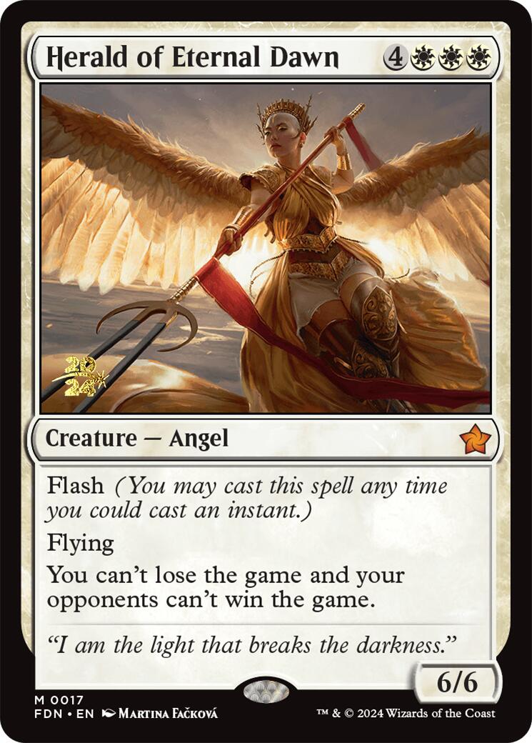 Herald of Eternal Dawn [Foundations Prerelease Promos] | Magic Magpie