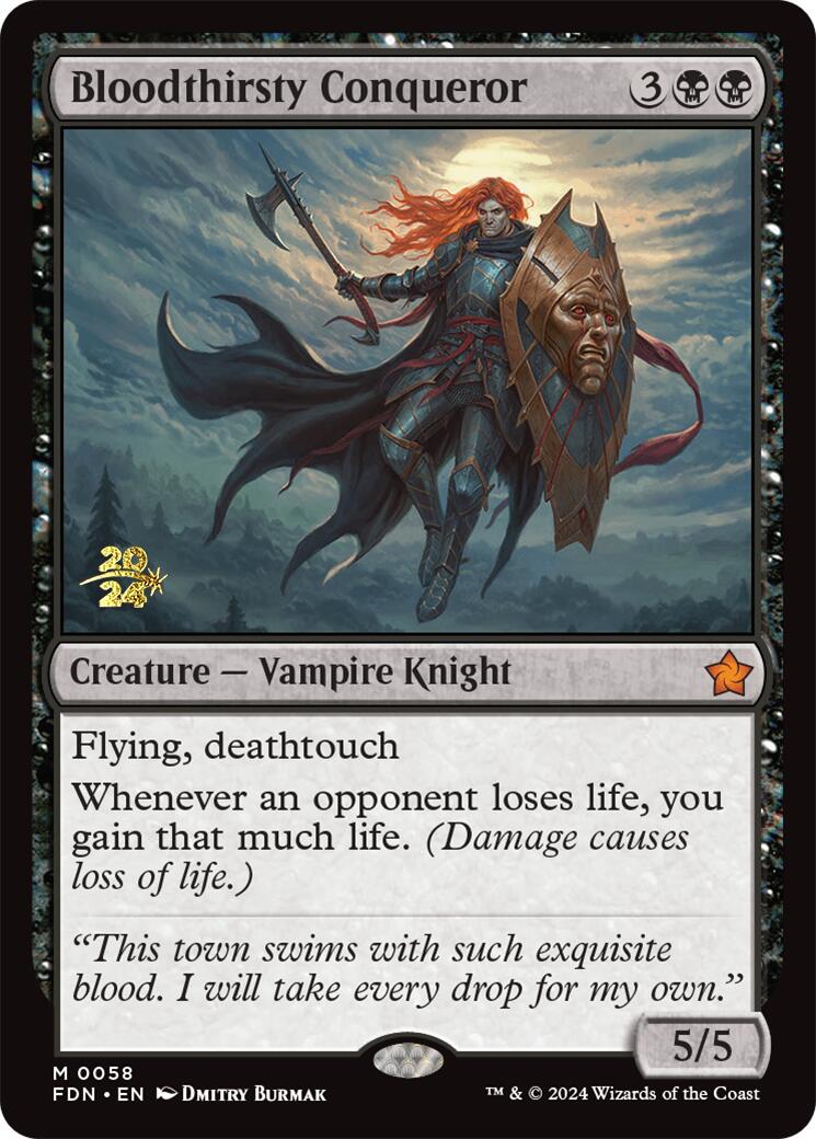 Bloodthirsty Conqueror [Foundations Prerelease Promos] | Magic Magpie