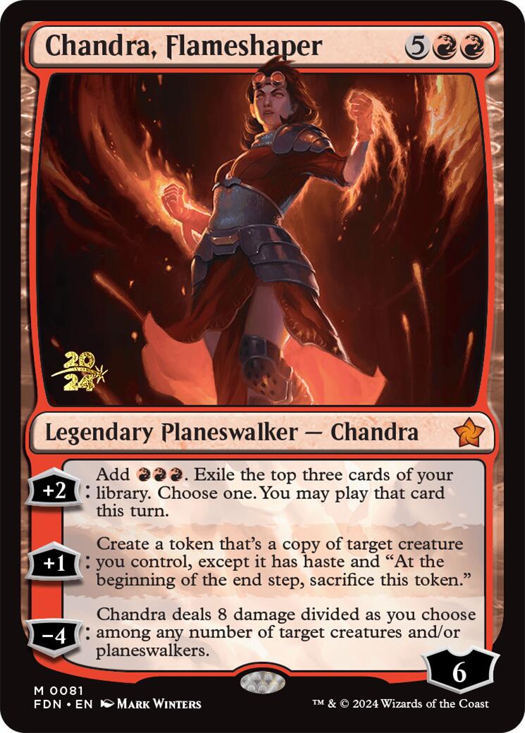 Chandra, Flameshaper [Foundations Prerelease Promos] | Magic Magpie