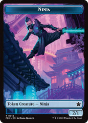 Emblem - Kaito, Cunning Infiltrator // Ninja Doubled-Sided Token [Foundations Tokens] | Magic Magpie