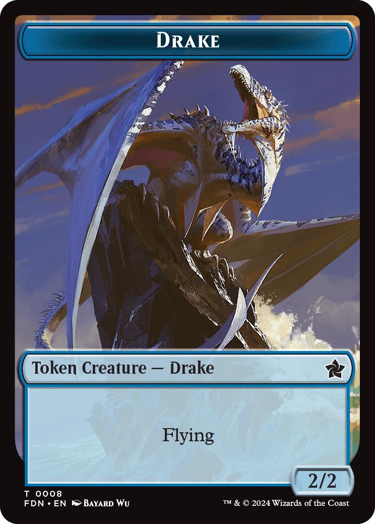 Drake // Goblin Doubled-Sided Token [Foundations Tokens] | Magic Magpie