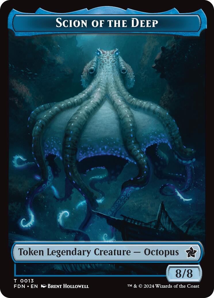 Scion of the Deep // Koma's Coil Doubled-Sided Token [Foundations Tokens] | Magic Magpie