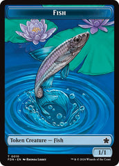 Faerie // Fish Doubled-Sided Token [Foundations Tokens] | Magic Magpie