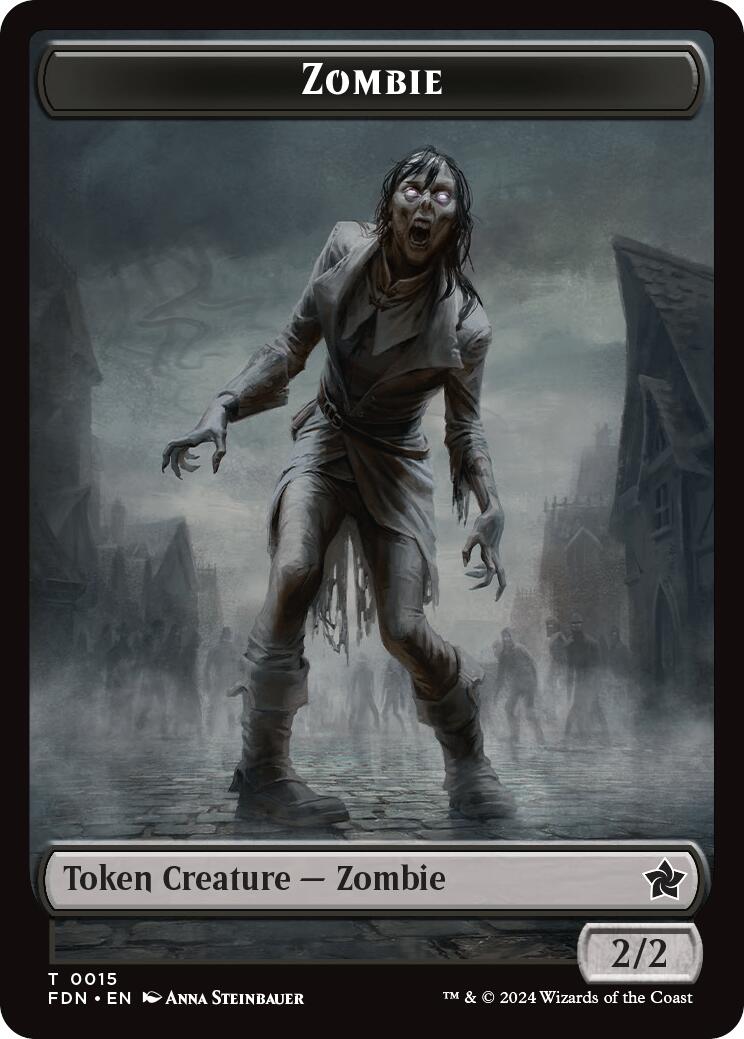 Goblin // Zombie Doubled-Sided Token [Foundations Tokens] | Magic Magpie