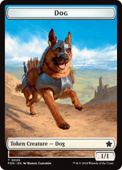 Dog // Beast (0033) Double-Sided Token [Foundations Tokens] | Magic Magpie