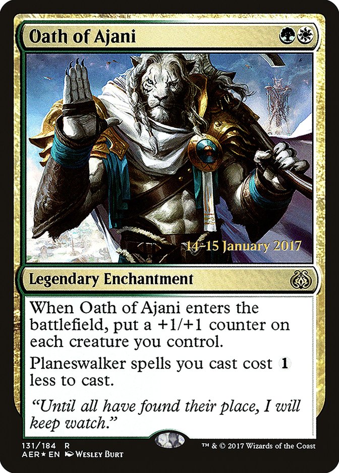 Oath of Ajani [Aether Revolt Prerelease Promos] | Magic Magpie