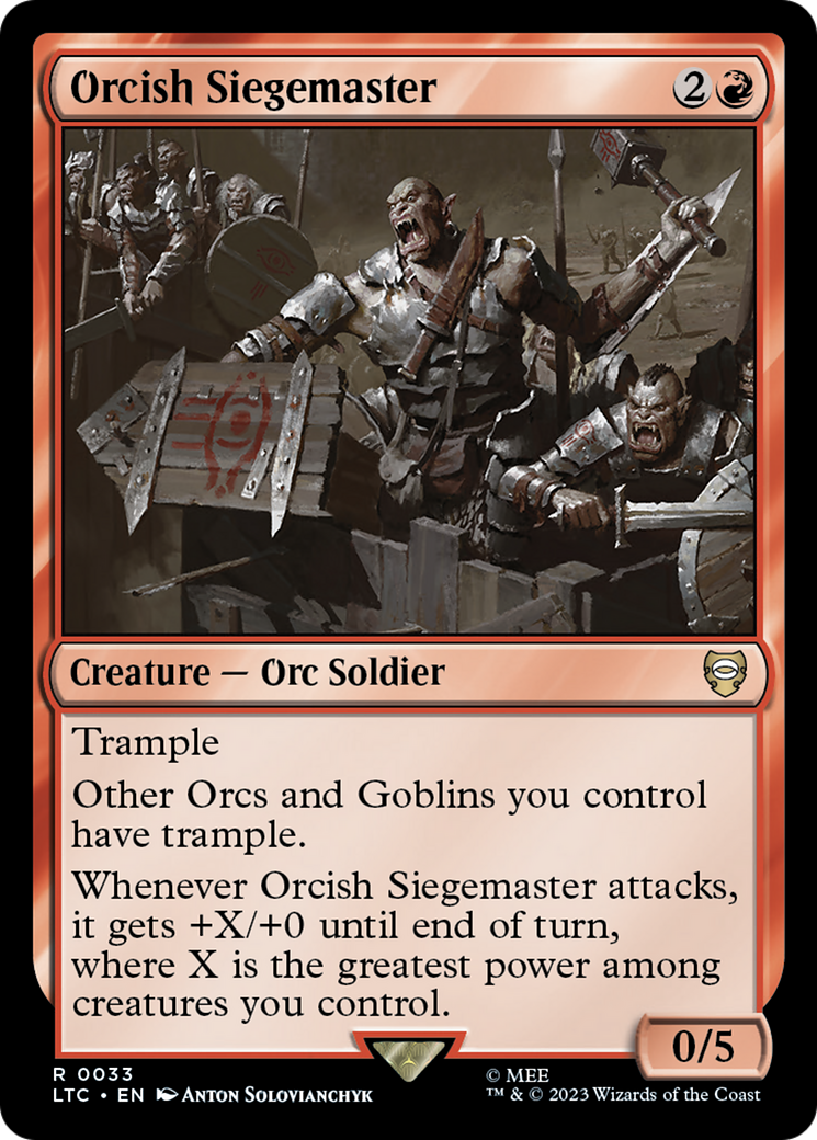 Orcish Siegemaster [The Lord of the Rings: Tales of Middle-Earth Commander] | Magic Magpie