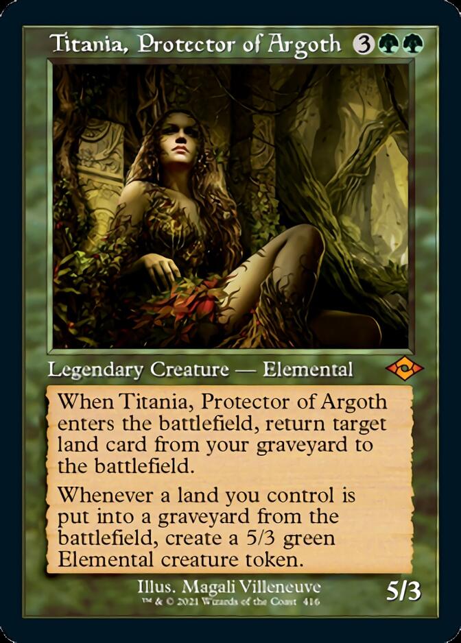 Titania, Protector of Argoth (Retro Foil Etched) [Modern Horizons 2] | Magic Magpie