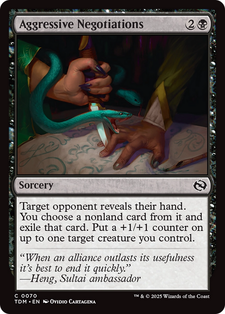 Aggressive Negotiations [Tarkir: Dragonstorm] | Magic Magpie