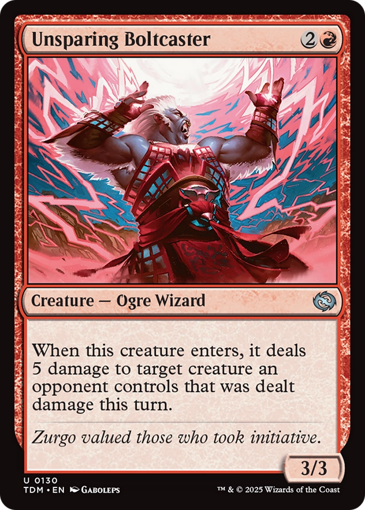 Unsparing Boltcaster [Tarkir: Dragonstorm] | Magic Magpie