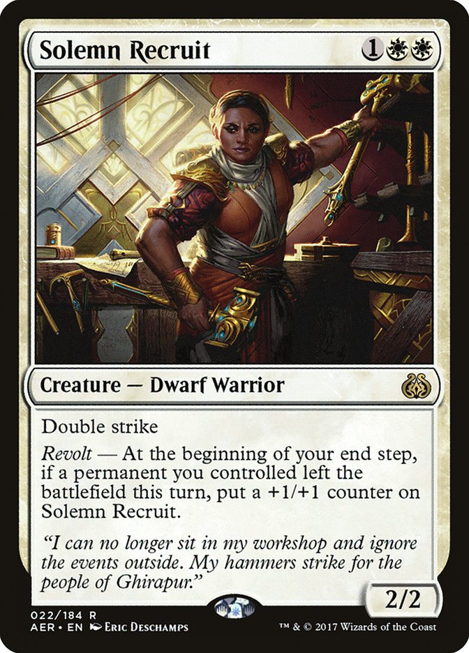 Solemn Recruit [Aether Revolt] | Magic Magpie