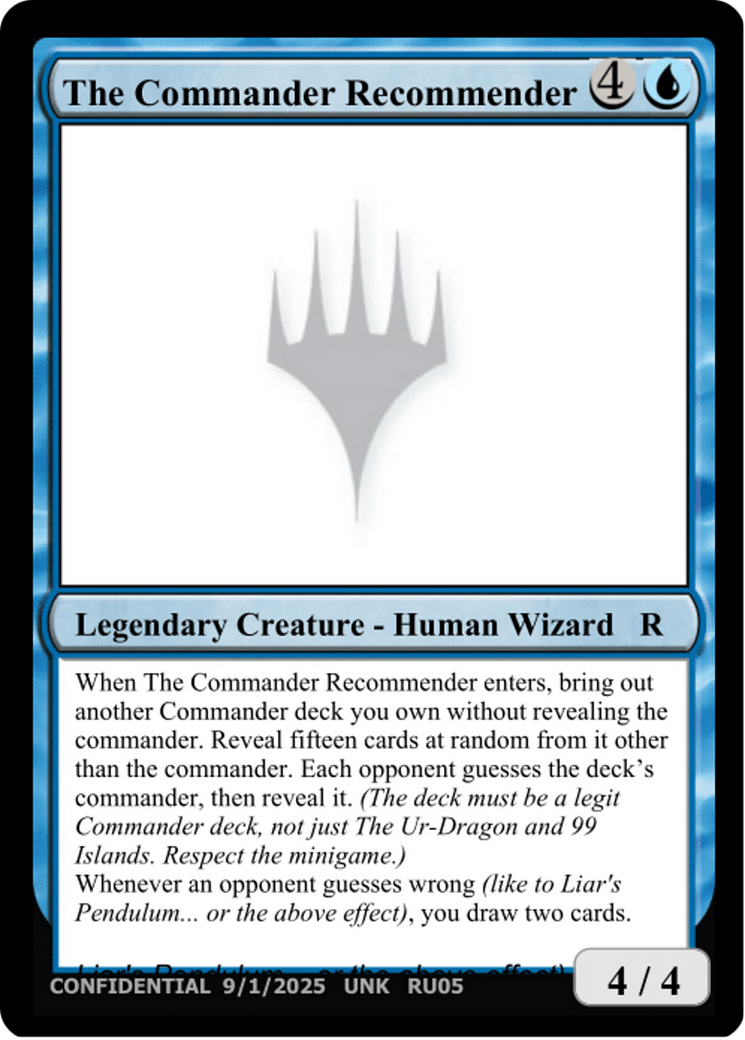 The Commander Recommender [Unknown Event] | Magic Magpie