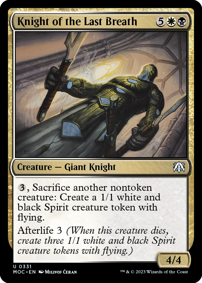 Knight of the Last Breath [March of the Machine Commander] | Magic Magpie