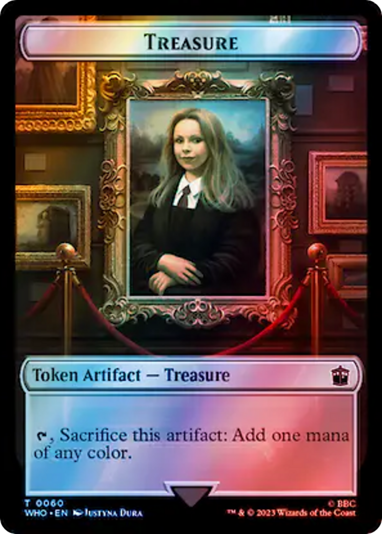 Warrior // Treasure (0060) Double-Sided Token (Surge Foil) [Doctor Who Tokens] | Magic Magpie