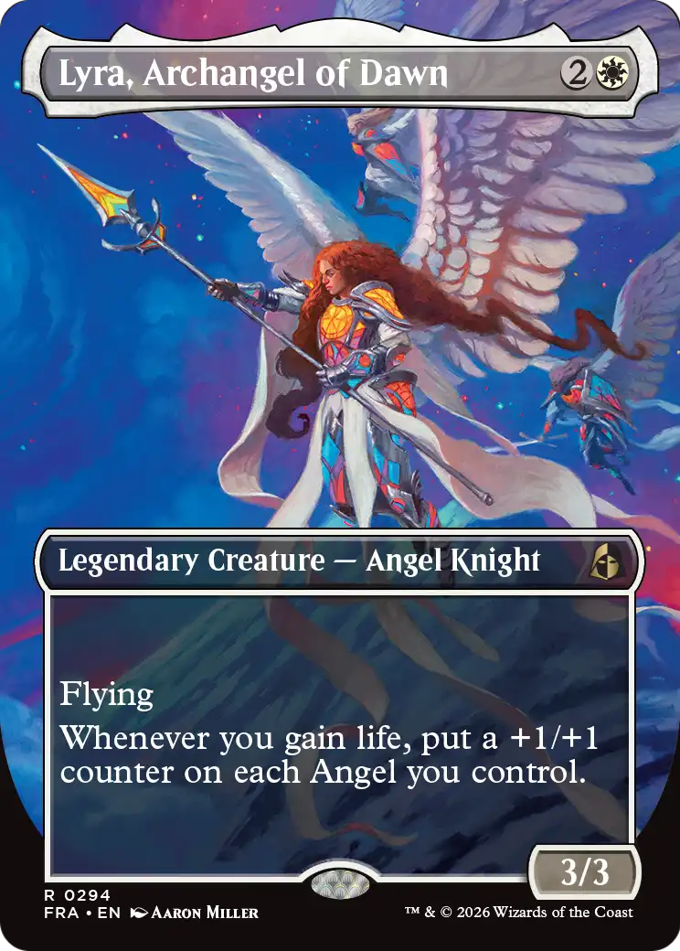 Lyra, Archangel of Dawn (Borderless) [Reality Fracture] | Magic Magpie