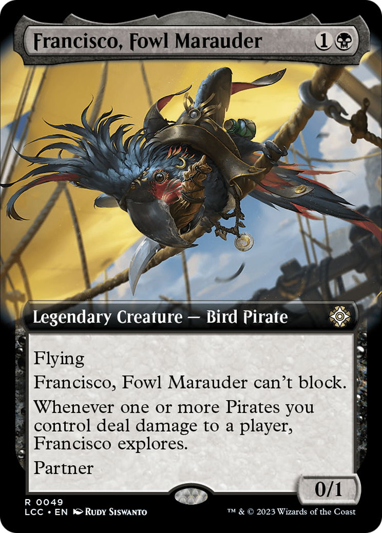 Francisco, Fowl Marauder (Extended Art) [The Lost Caverns of Ixalan Commander] | Magic Magpie