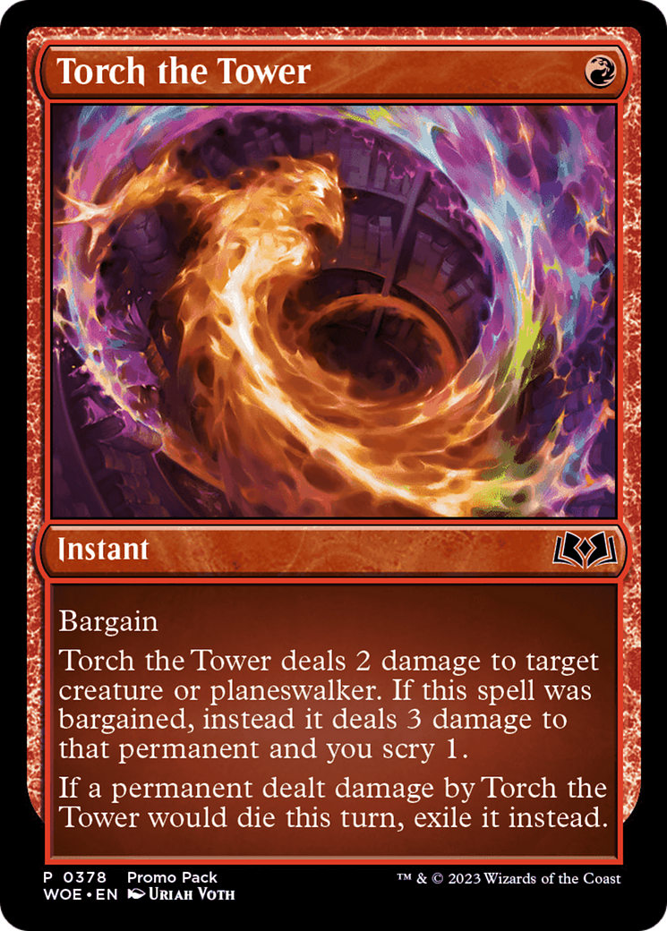 Torch the Tower (Promo Pack) [Wilds of Eldraine Promos] | Magic Magpie
