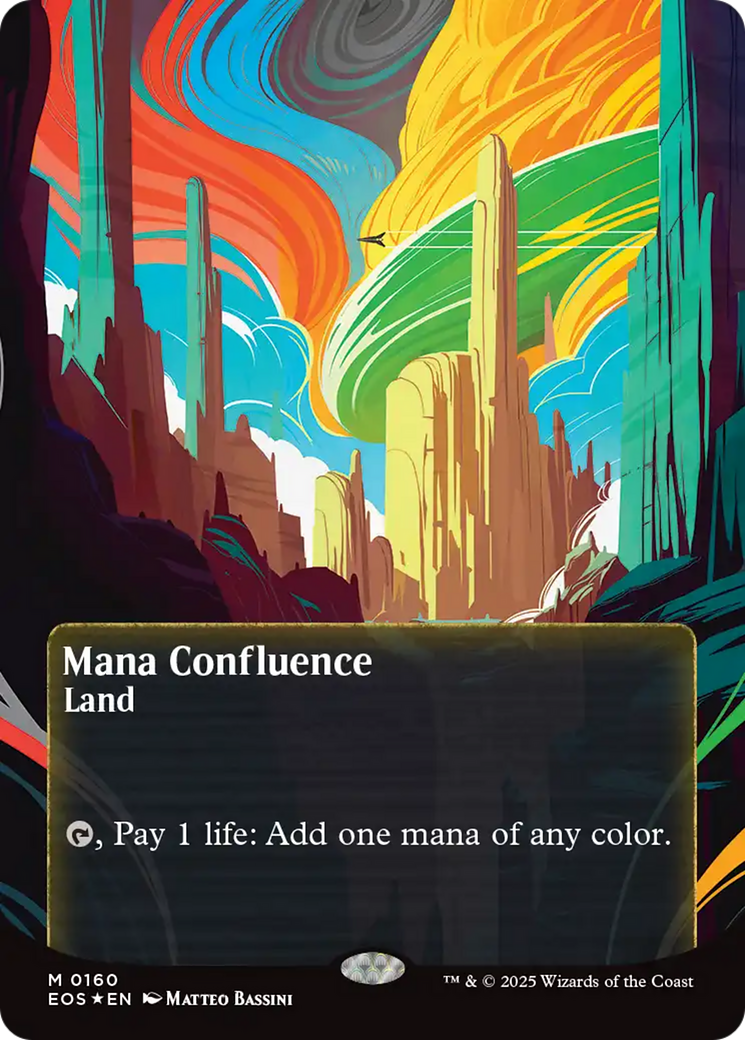 Mana Confluence (0160) (Borderless) (Galaxy Foil) [Edge of Eternities: Stellar Sights] | Magic Magpie
