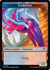 Fractal (0004) // Elemental (0002) Double-Sided Token [Secrets of Strixhaven Tokens] | Magic Magpie