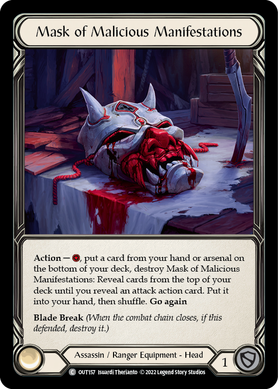 Mask of Malicious Manifestations [OUT157] (Outsiders)  Cold Foil | Magic Magpie