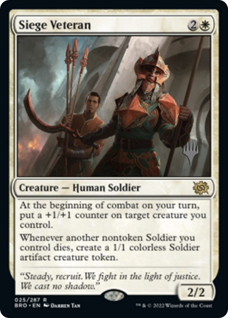 Siege Veteran (Promo Pack) [The Brothers' War Promos] | Magic Magpie