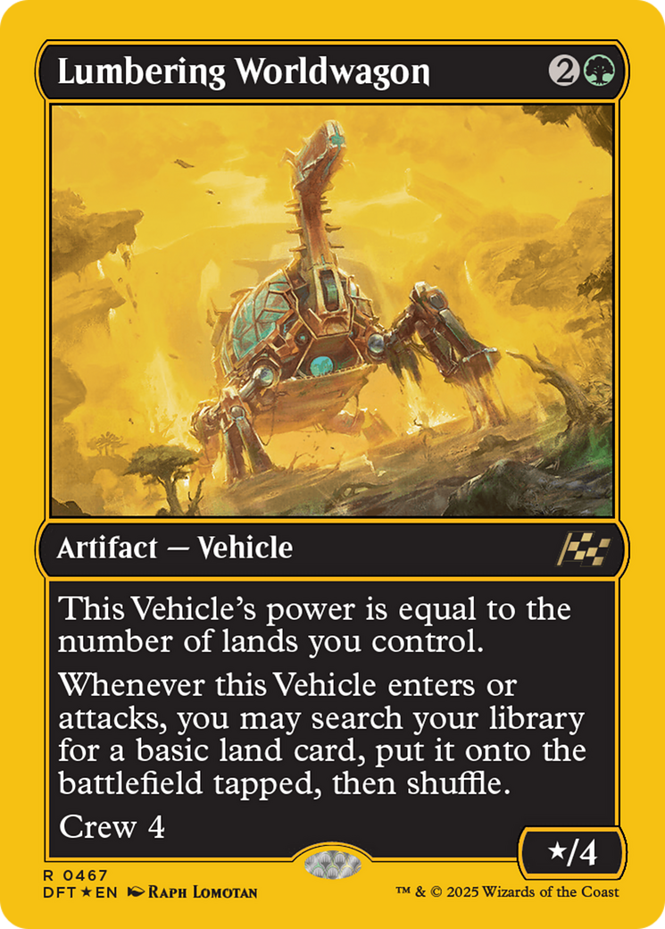 Lumbering Worldwagon (First-Place Foil) [Aetherdrift] | Magic Magpie