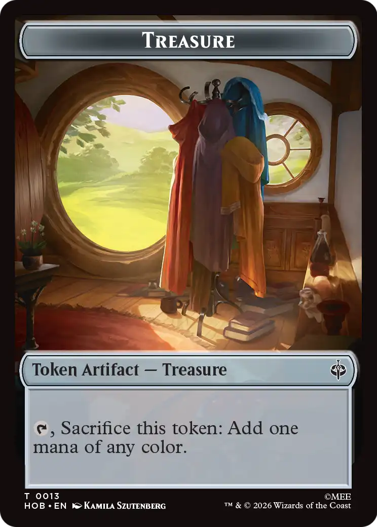 Human Soldier // Treasure (0013) Double-Sided Token [The Hobbit Tokens] | Magic Magpie