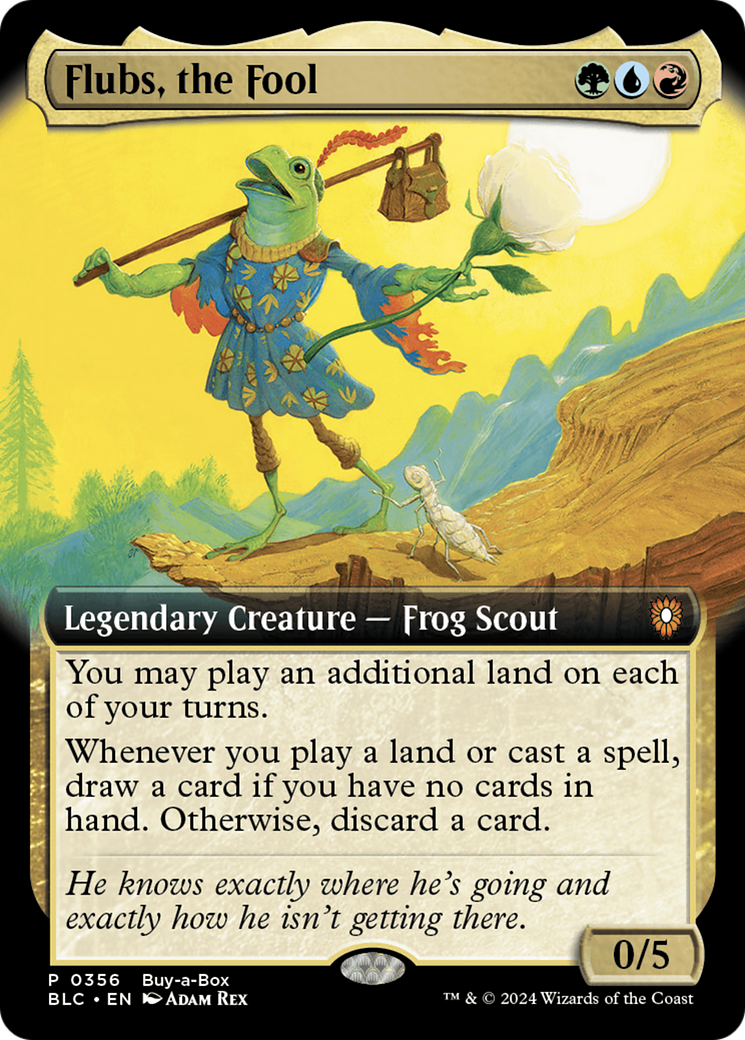 Flubs, the Fool (Buy-A-Box) (Extended Art) [Bloomburrow Promos] | Magic Magpie