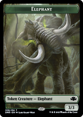 Elephant // Construct Double-Sided Token [Dominaria Remastered Tokens] | Magic Magpie