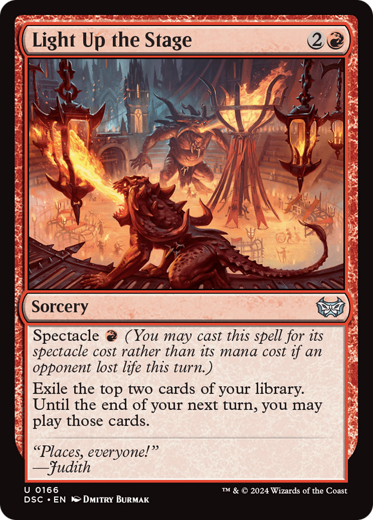Light Up the Stage [Duskmourn: House of Horror Commander] | Magic Magpie