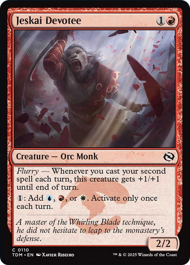 Jeskai Devotee [Tarkir: Dragonstorm] | Magic Magpie