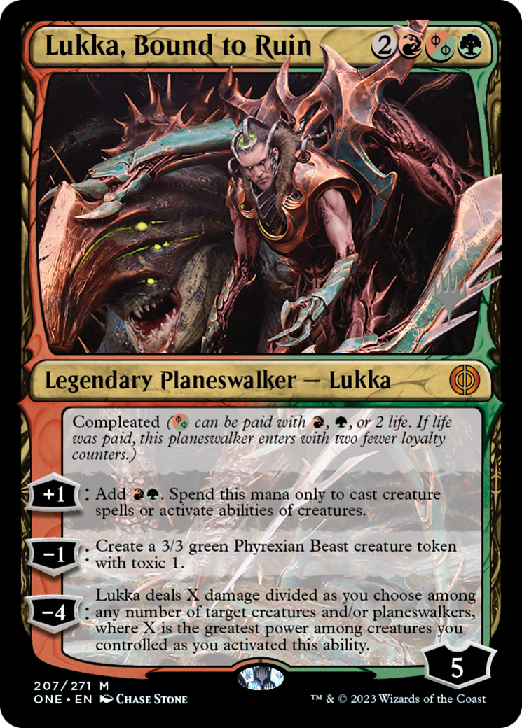 Lukka, Bound to Ruin (Promo Pack) [Phyrexia: All Will Be One Promos] | Magic Magpie