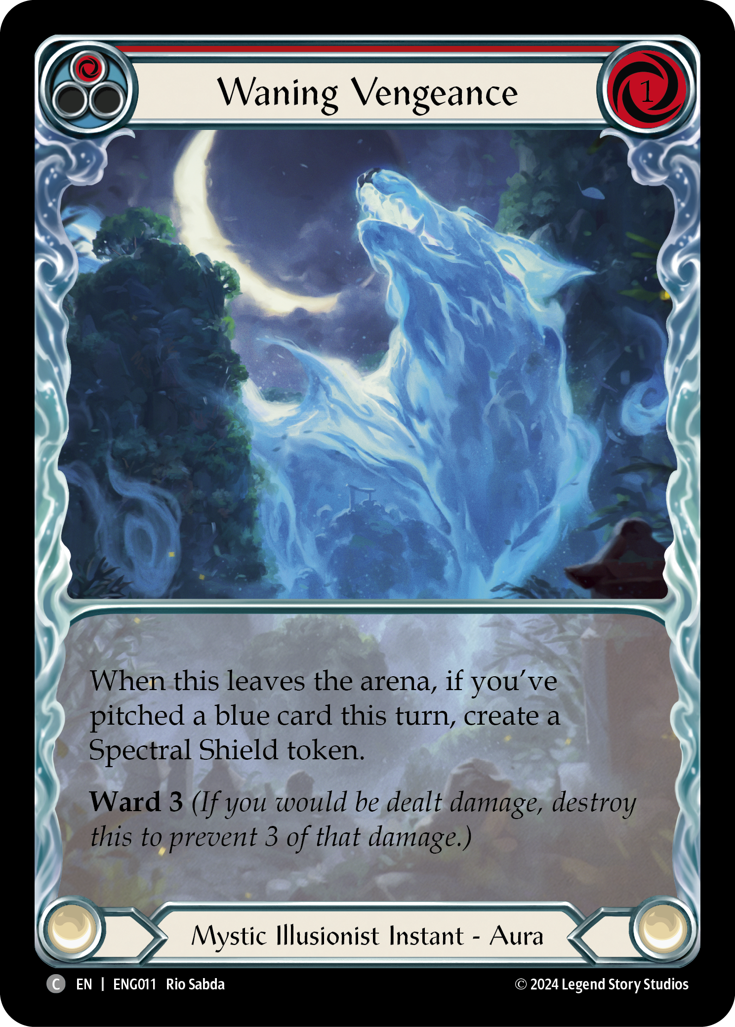 Waning Vengeance (Red) [ENG011] (Part the Mistveil Enigma Blitz Deck) | Magic Magpie
