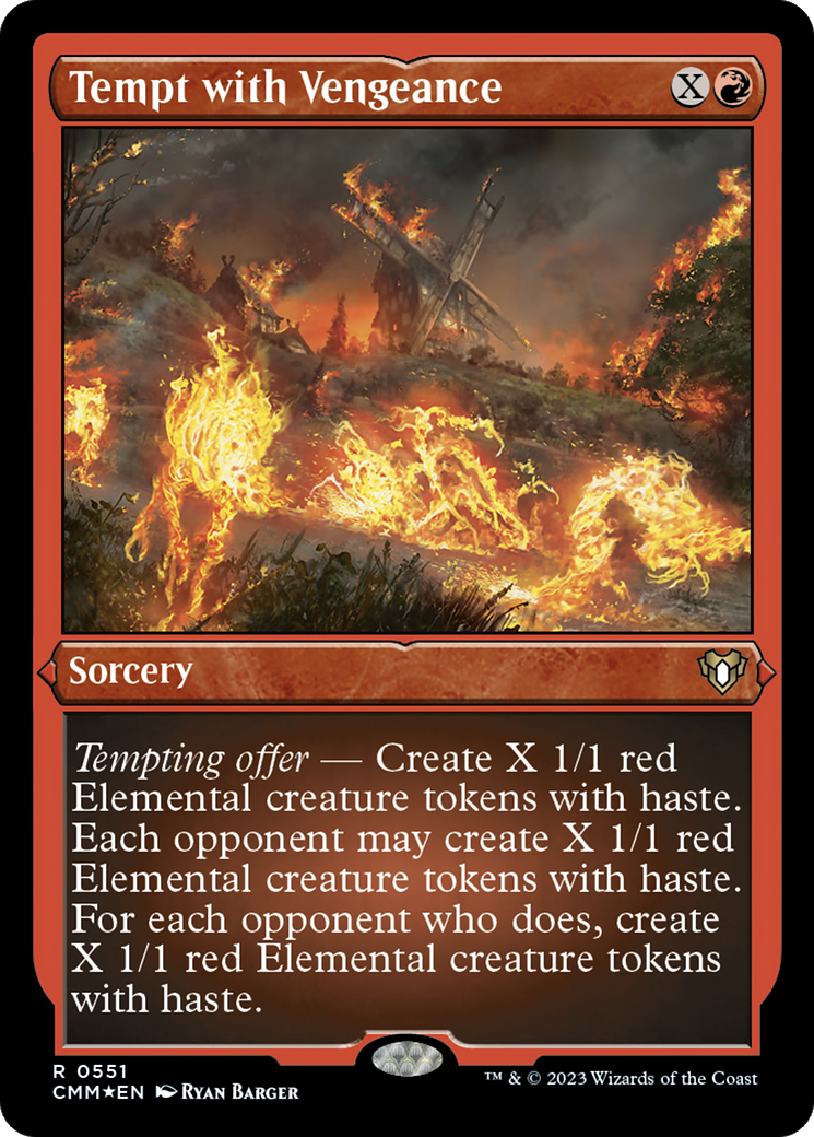 Tempt with Vengeance (Foil Etched) [Commander Masters] | Magic Magpie