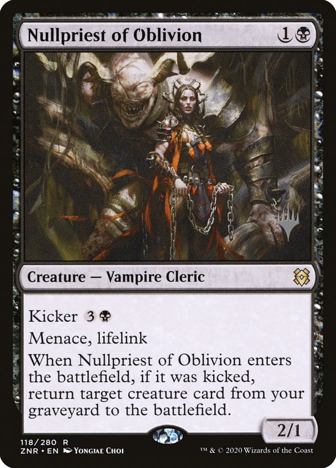 Nullpriest of Oblivion (Promo Pack) [Zendikar Rising Promos] | Magic Magpie