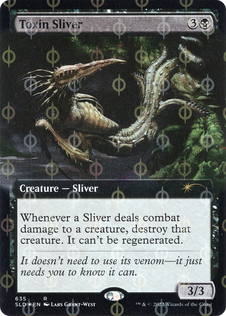 Toxin Sliver (Extended Art) (Step-and-Compleat Foil) [Secret Lair Drop Promos] | Magic Magpie