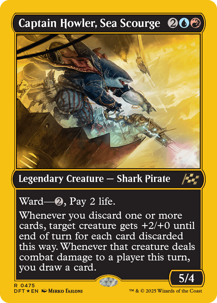 Captain Howler, Sea Scourge (First-Place Foil) [Aetherdrift] | Magic Magpie