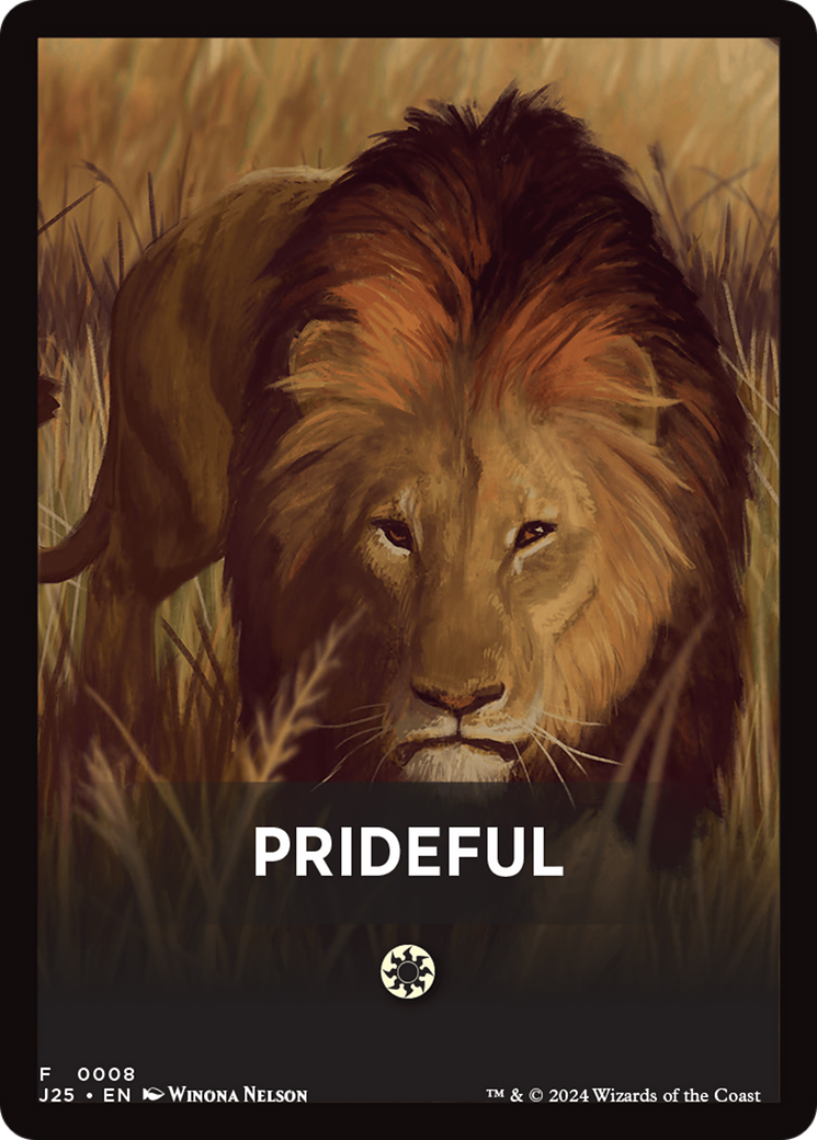 Prideful Theme Card [Foundations Jumpstart Front Cards] | Magic Magpie