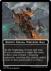 Bounty: Eriana, Wrecking Ball // Bounty Rules Double-Sided Token [Outlaws of Thunder Junction Commander Tokens] | Magic Magpie