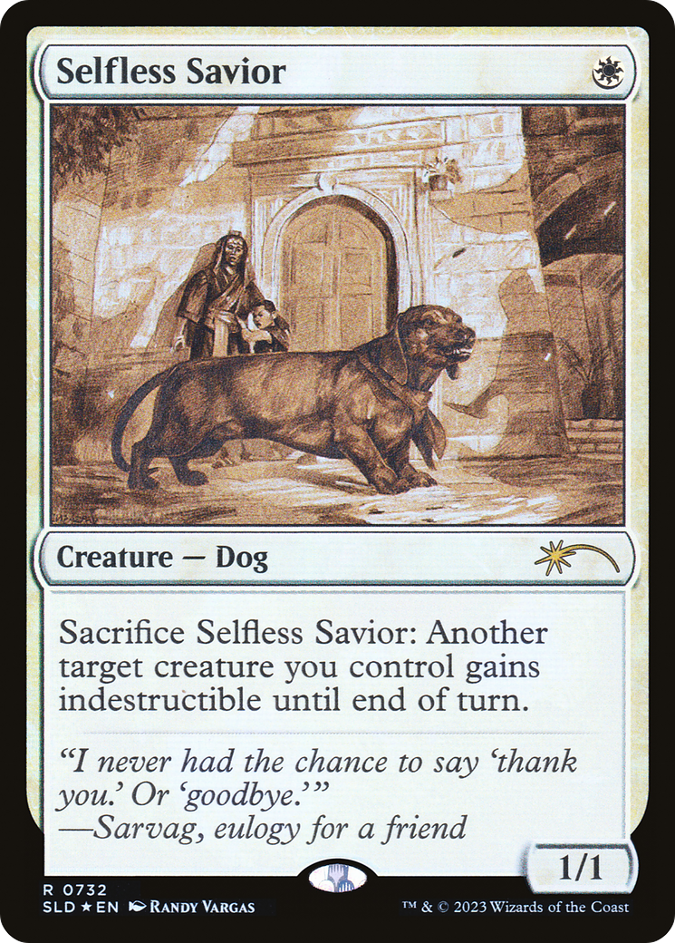 Selfless Savior (Sketch) [Secret Lair Drop Promos] | Magic Magpie