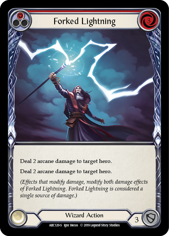 Forked Lightning [ARC120-S] (Arcane Rising)  1st Edition Normal | Magic Magpie