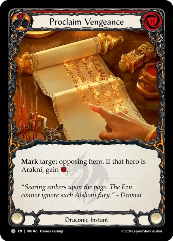 Proclaim Vengeance [HNT165] (The Hunted)  Rainbow Foil | Magic Magpie