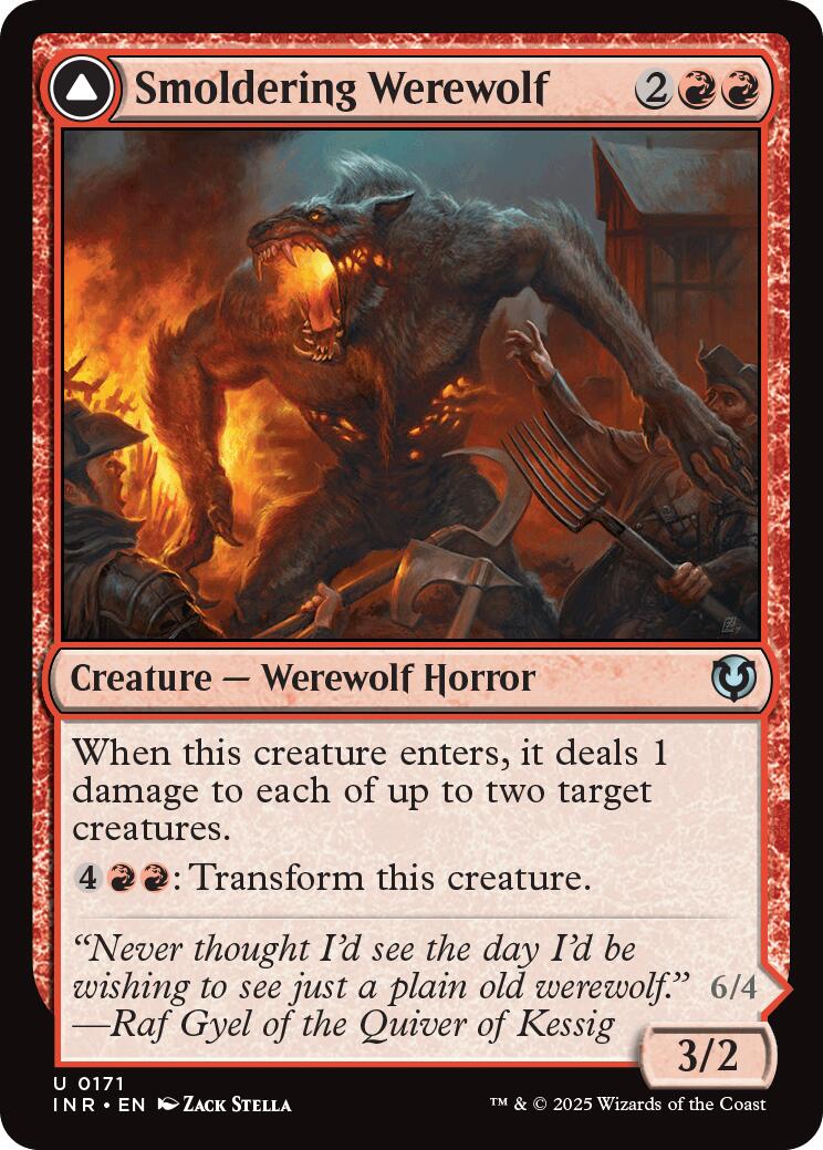 Smoldering Werewolf // Erupting Dreadwolf [Innistrad Remastered] | Magic Magpie