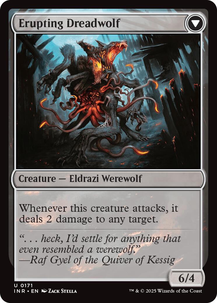 Smoldering Werewolf // Erupting Dreadwolf [Innistrad Remastered] | Magic Magpie