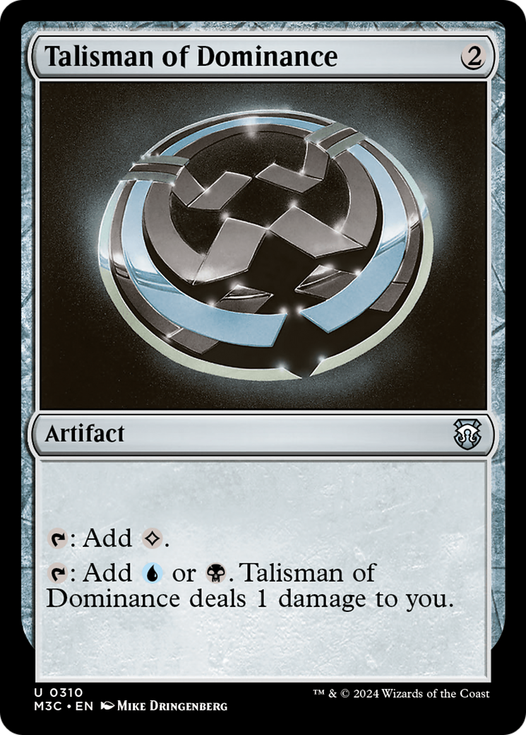Talisman of Dominance (Ripple Foil) [Modern Horizons 3 Commander] | Magic Magpie