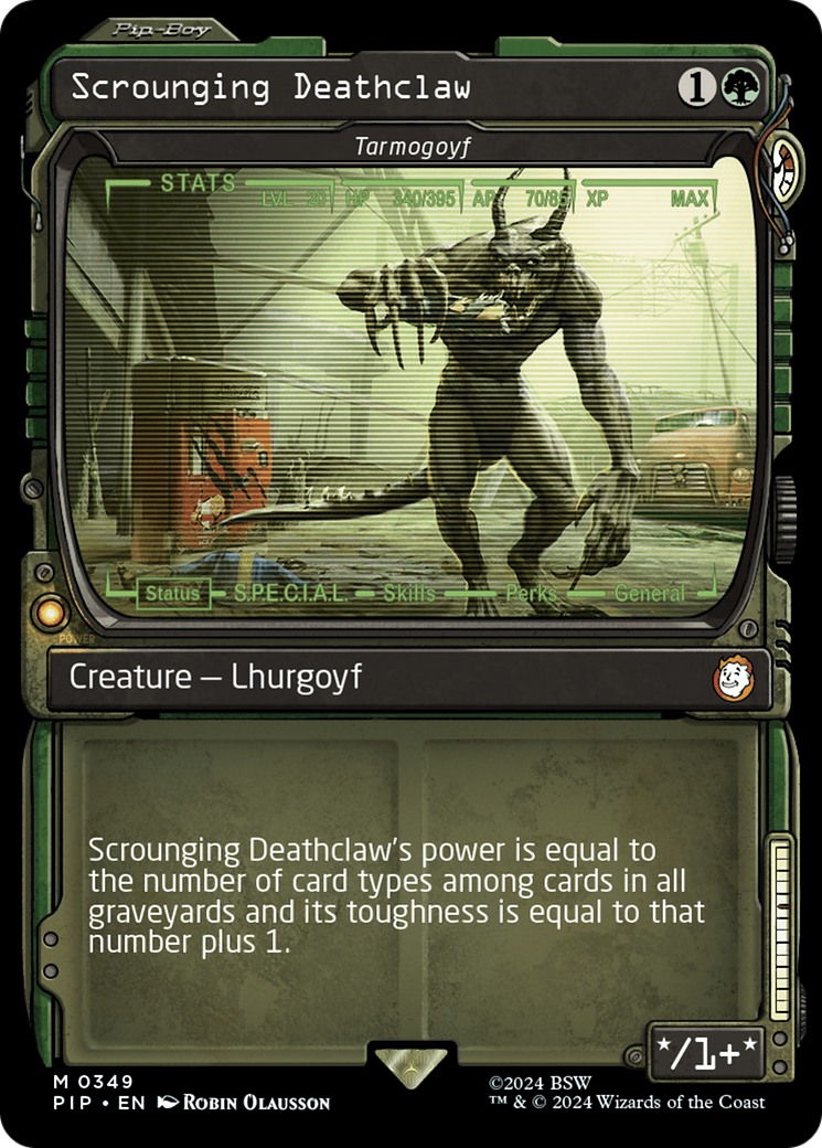 Scrounging Deathclaw - Tarmogoyf (Showcase) [Fallout] | Magic Magpie