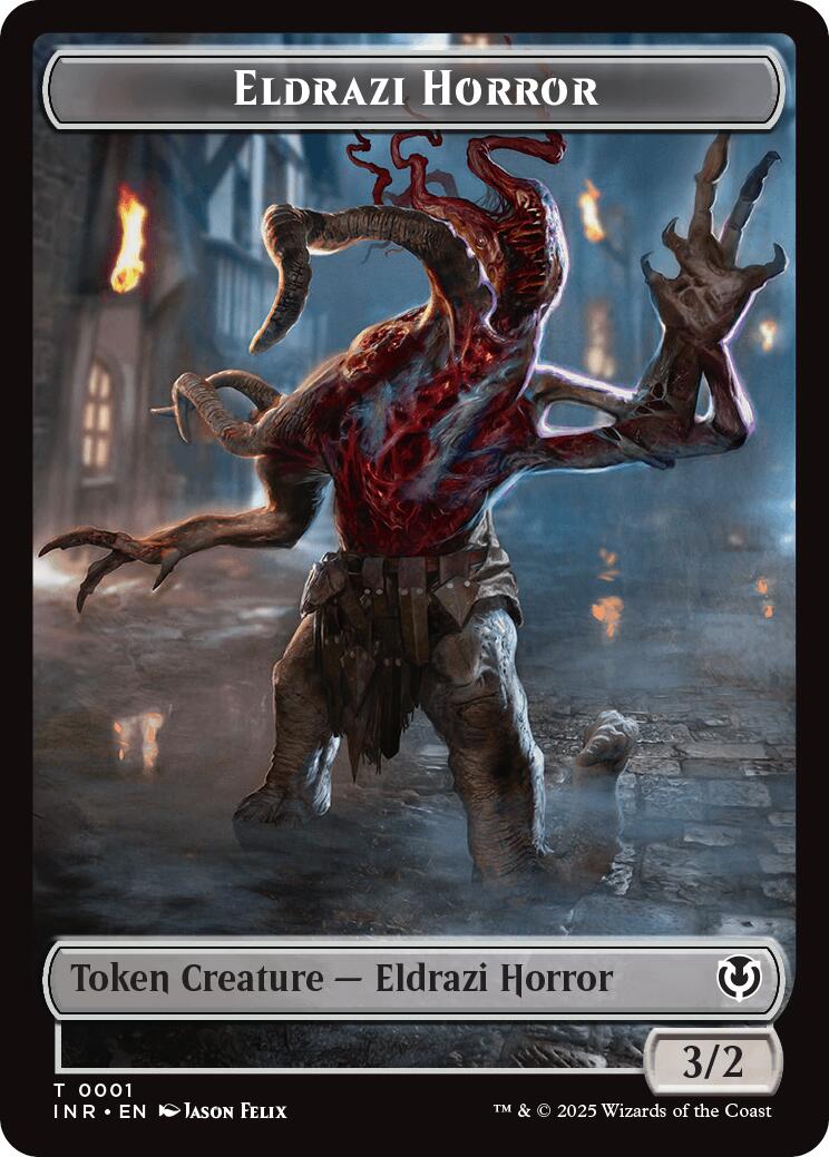 Eldrazi Horror // Human Soldier (0003) Double-Sided Token [Innistrad Remastered Tokens] | Magic Magpie