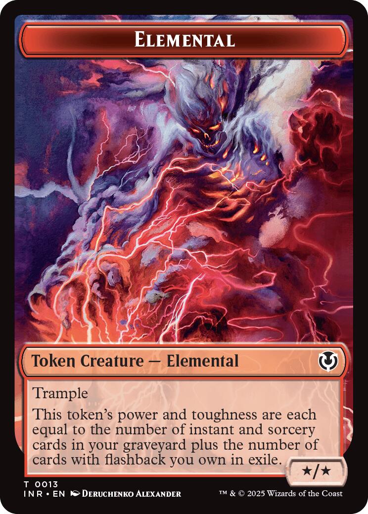 Elemental // Human (0014) Double-Sided Token [Innistrad Remastered Tokens] | Magic Magpie