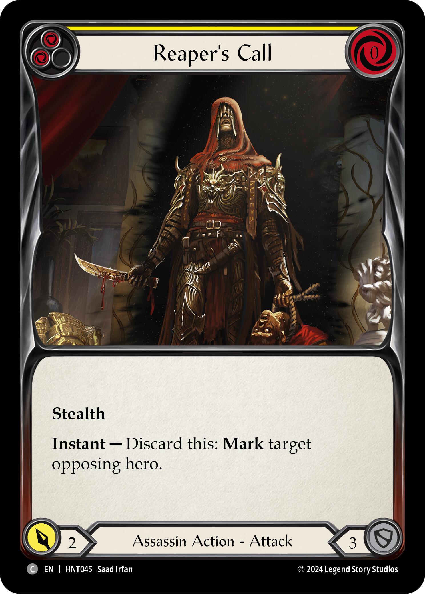 Reaper's Call (Yellow) [HNT045] (The Hunted)  Rainbow Foil | Magic Magpie